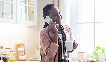 a woman talking on a cell phone