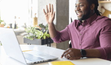 a person raising the hand