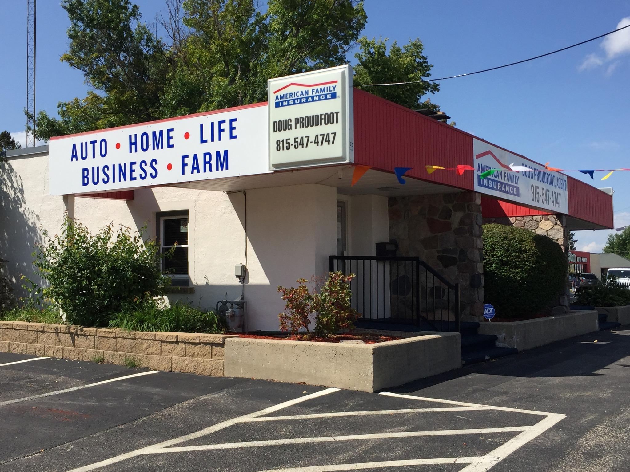 a building with a sign on it