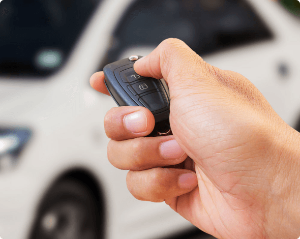 unlocking a car with a keyfob