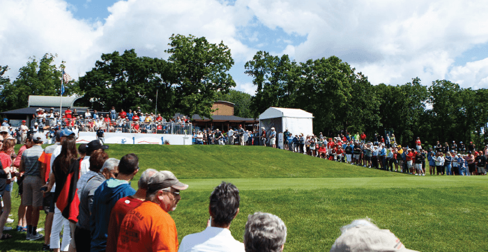 a crowd of people at a gathering