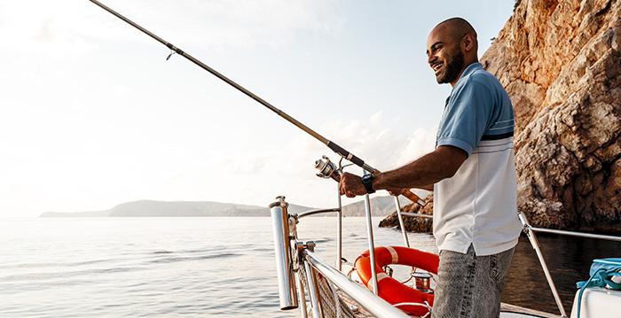 a man on a boat